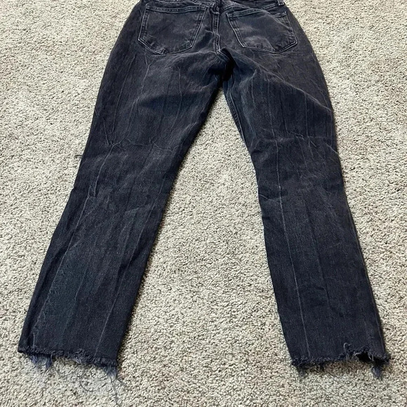 Abercrombie & Fitch Black High Rise Mom Curve Love Jeans Womens 27 4R Distressed - Picture 12 of 12